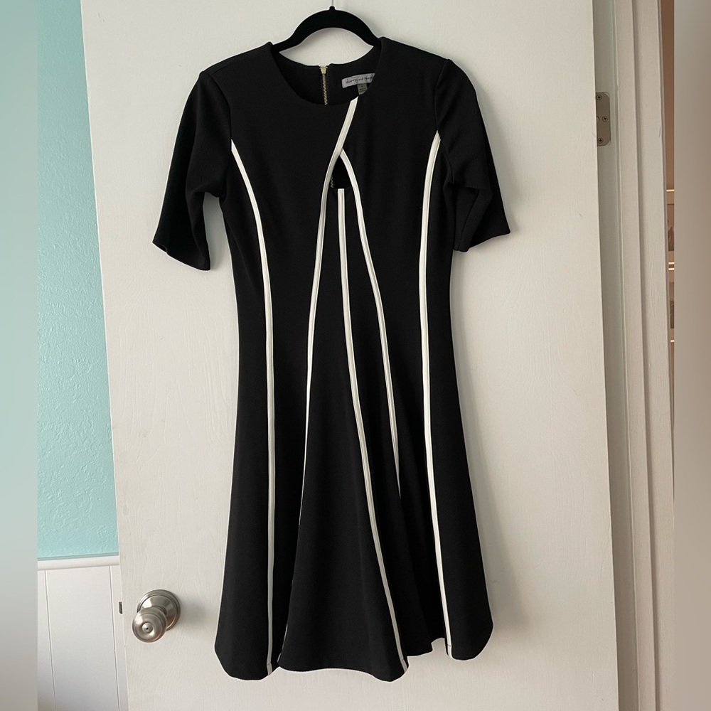 Black Dress with White Accent